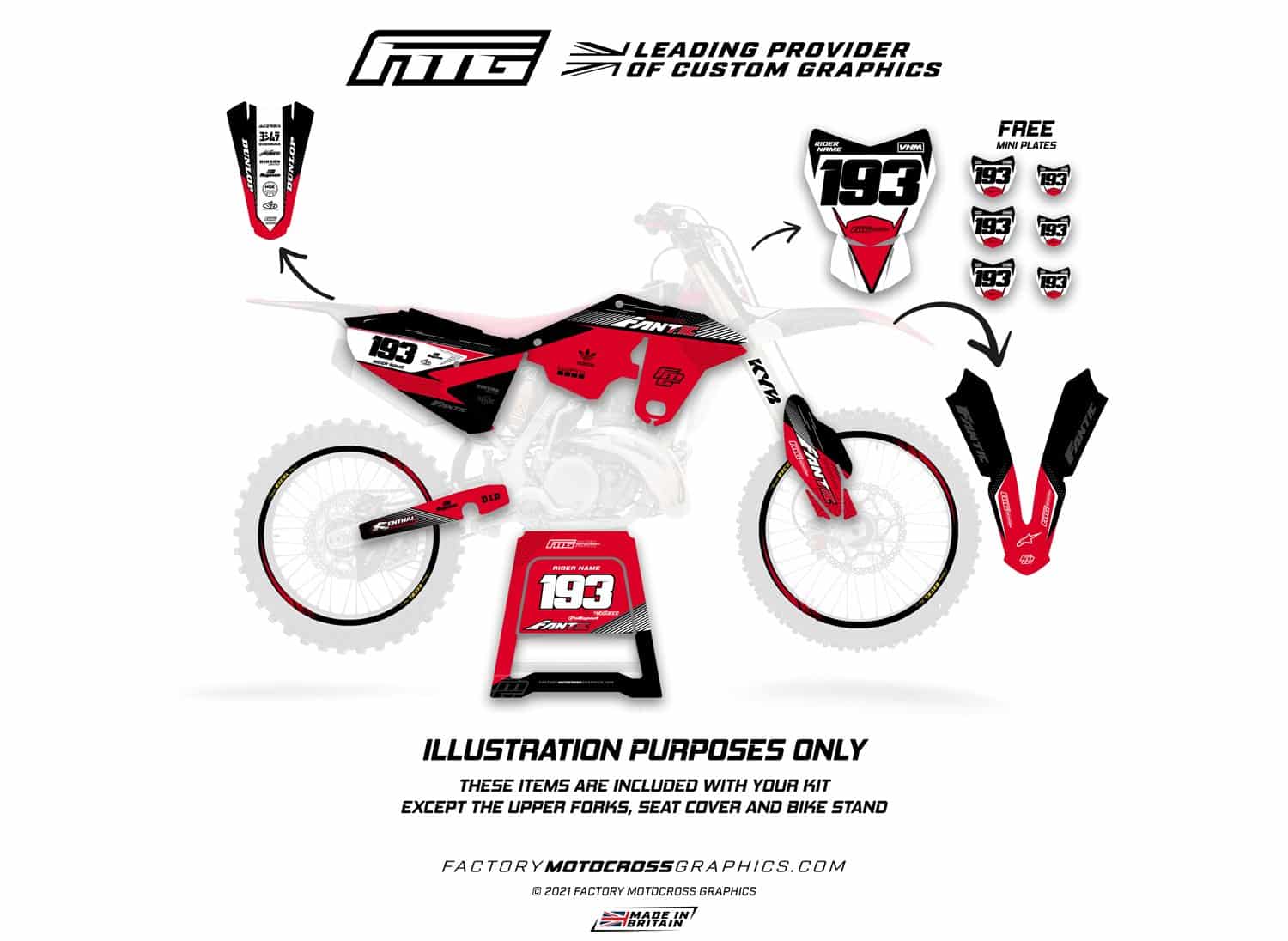 Fantic XX / XE / XXF / XM / XMF Factory Motocross Graphic Team Graphics Kit