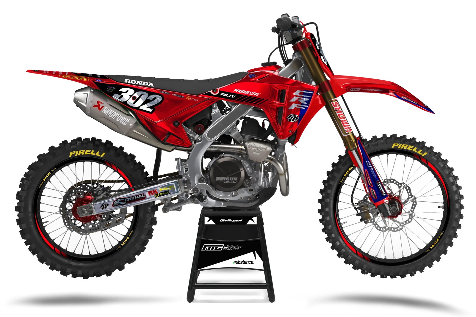 PROGRESSIVE HONDA CHROME PIRELLI EDITION GRAPHICS KIT