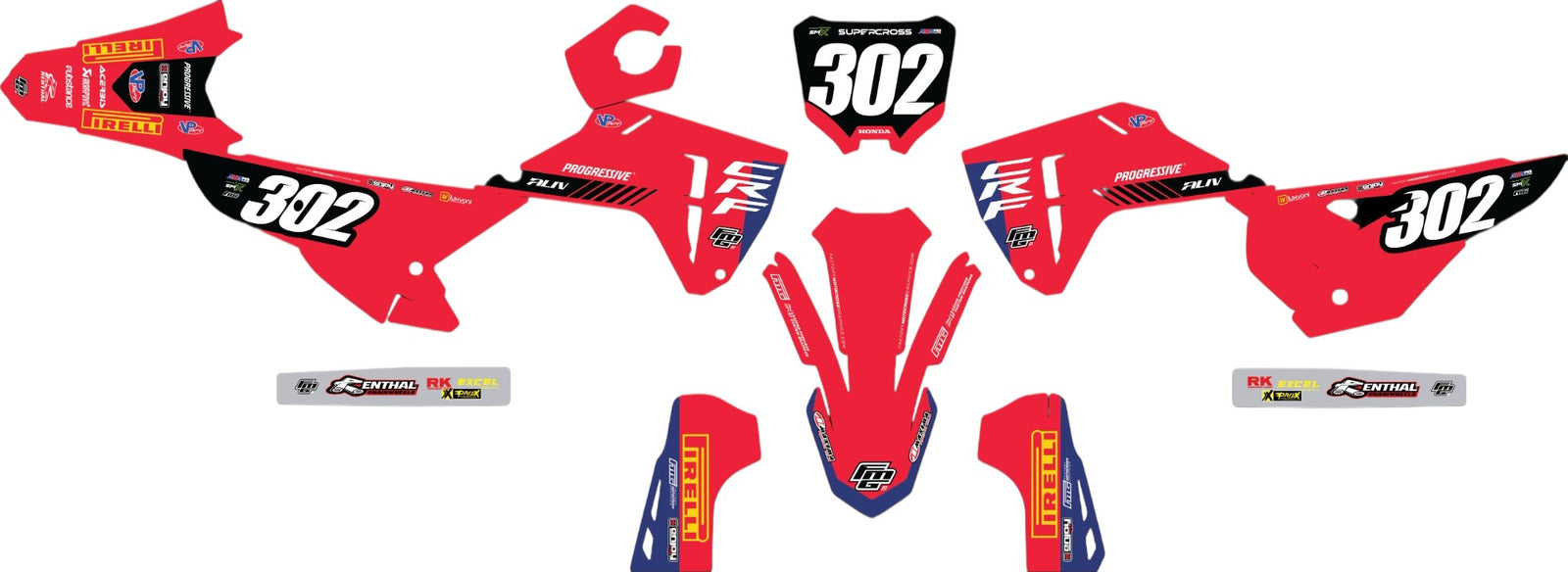 PROGRESSIVE HONDA PIRELLI EDITION GRAPHICS KIT