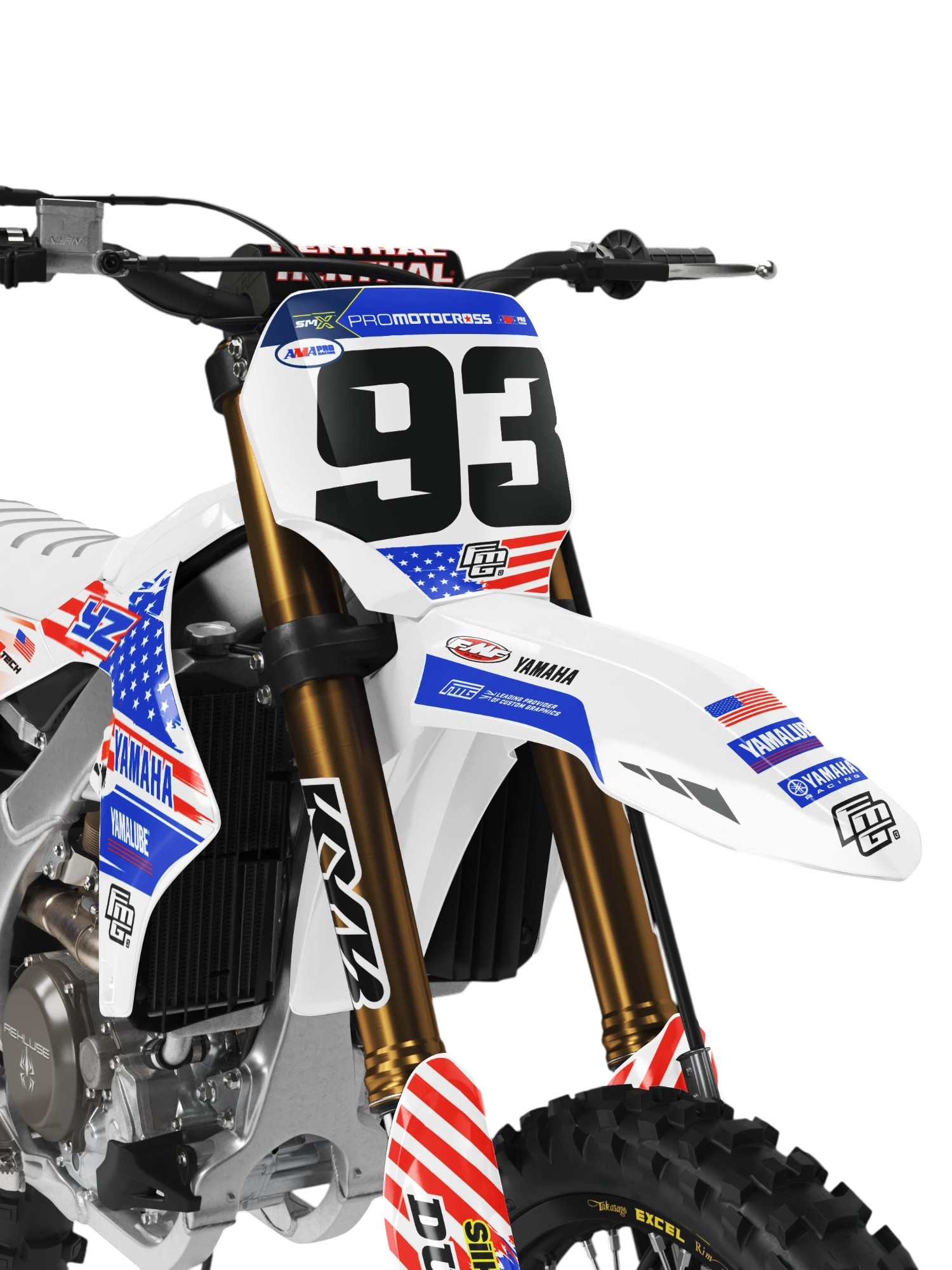 Yamaha GYTR RED WHITE & BLUE GRAPHICS KIT.