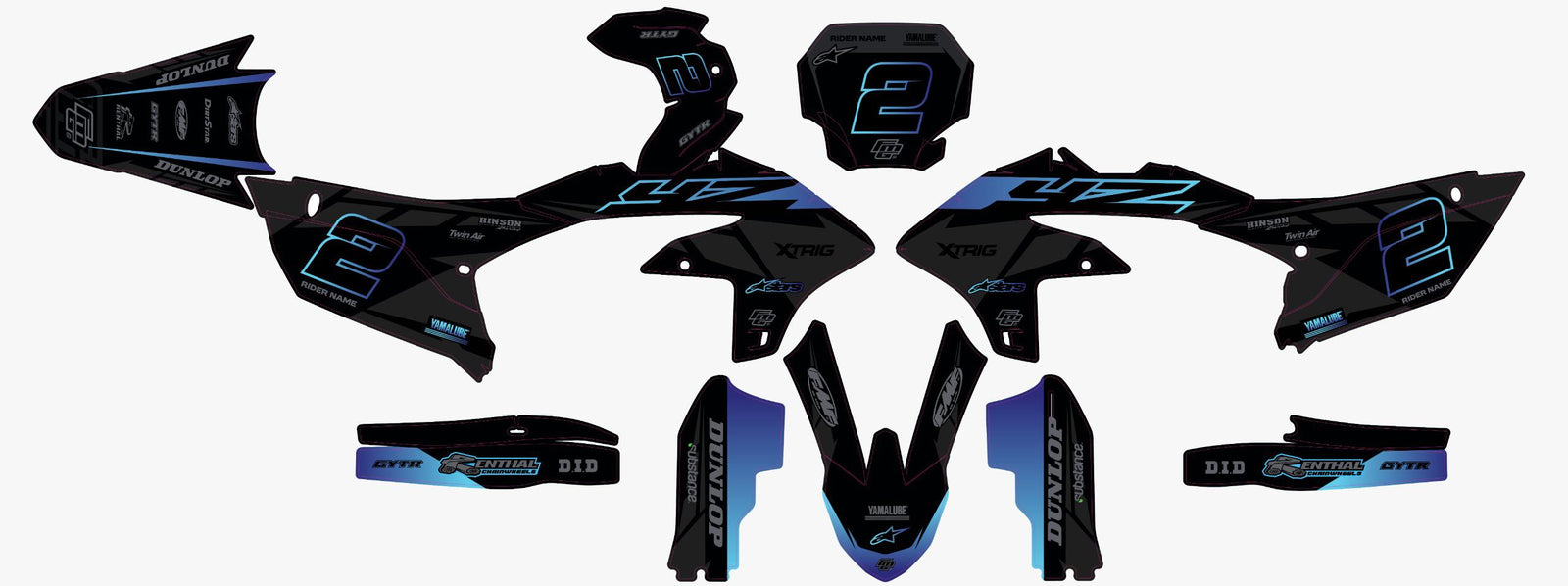 Yamaha Black Stealth 2 Graphics Kit