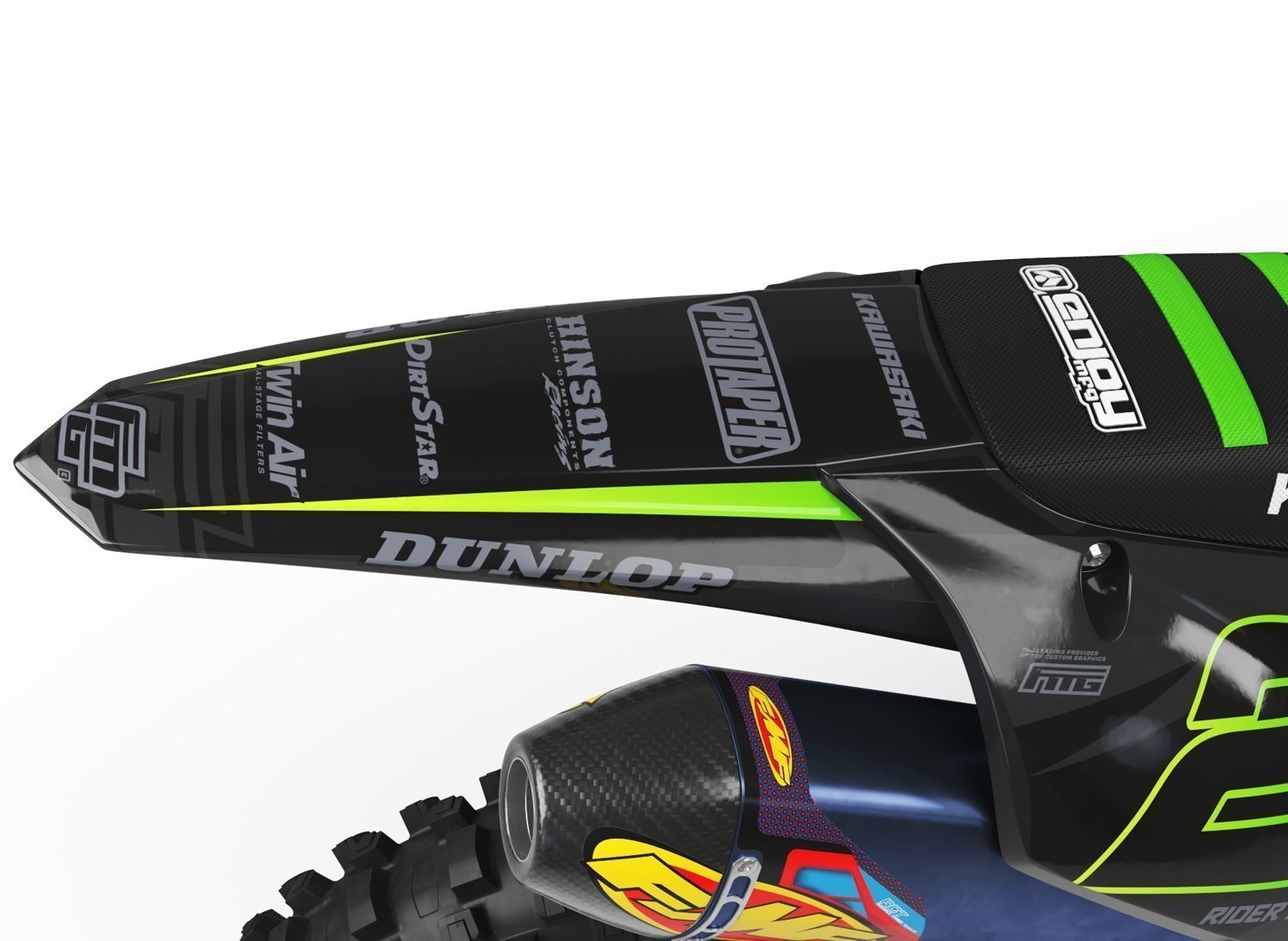 Kawasaki Black Stealth Graphics Kit