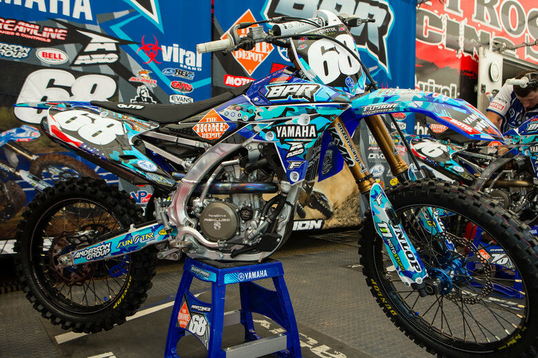BPR Military Appreciation Camo Blue Yamaha Graphics Kit