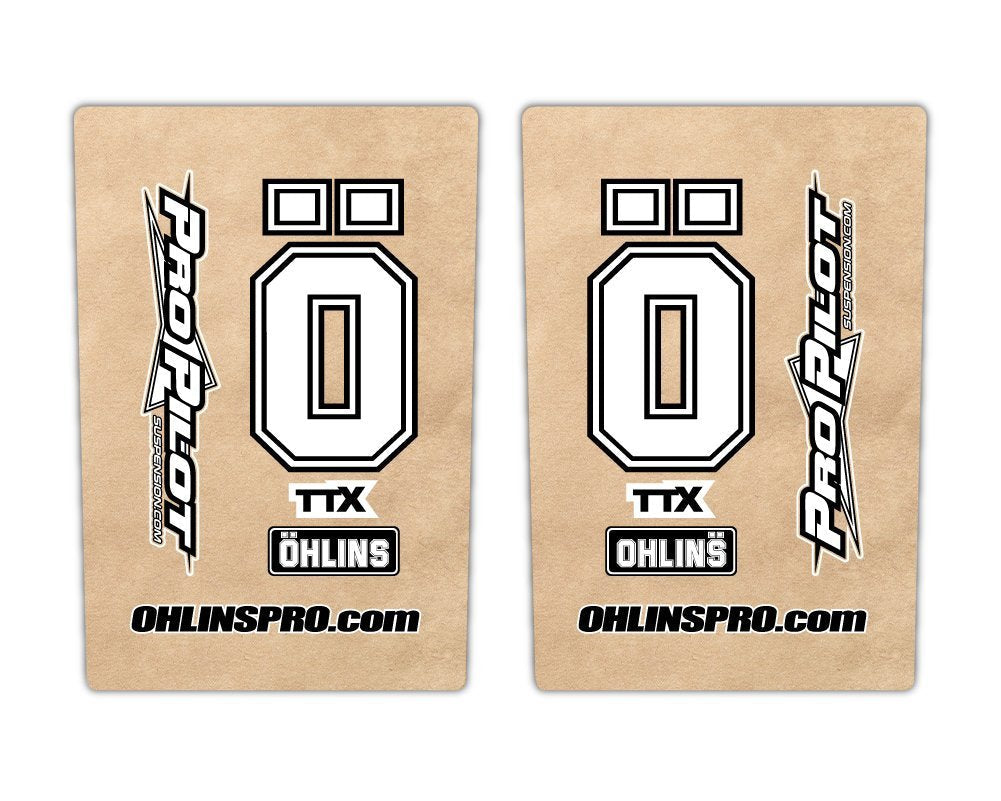 Clear Ohlins Pro Upper Fork Decals