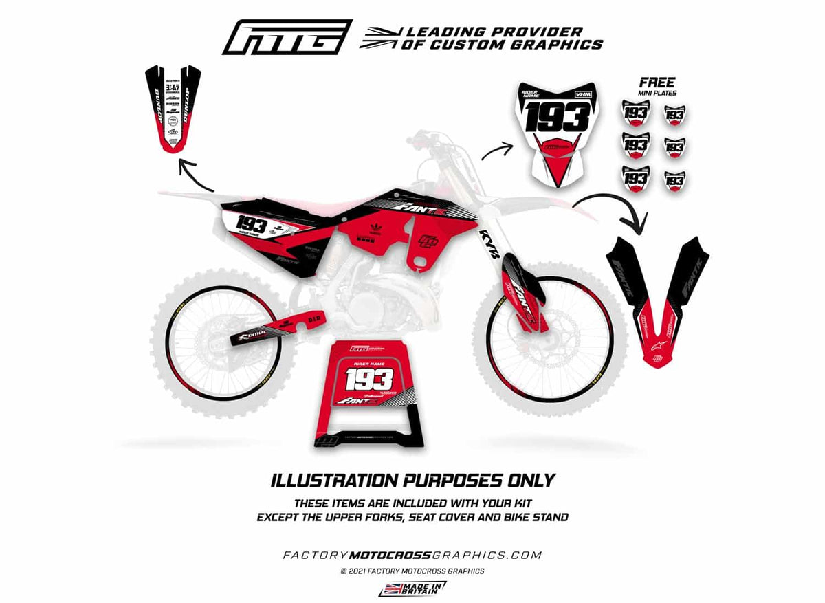 Fantic XX / XE / XXF / XM / XMF Factory Motocross Graphic Team Graphics Kit