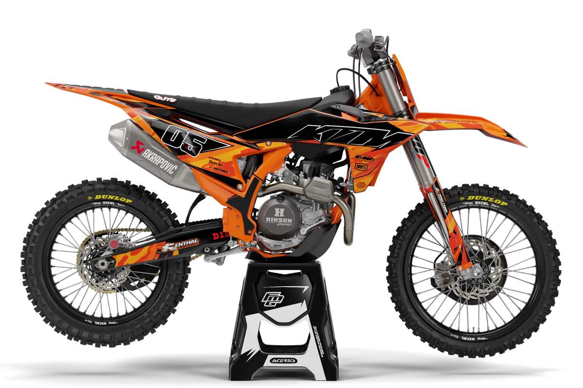 Fits KTM SX / SXF Orange Comet Graphics Kit