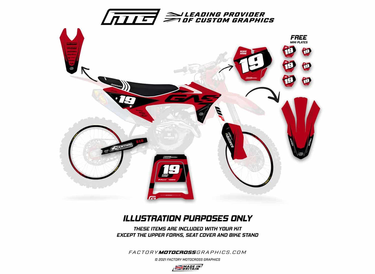 Gas Gas Tazer Red Graphics Kit