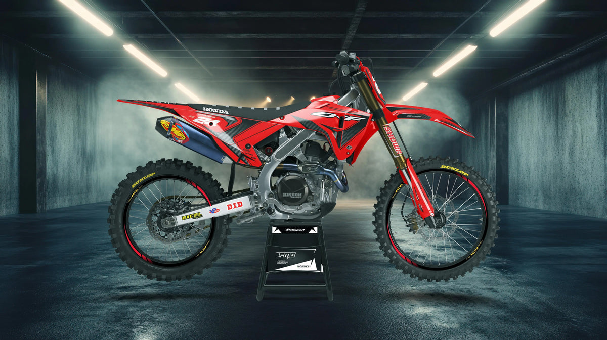 HONDA CRE/CR RED CARBON GRAPHICS KIT