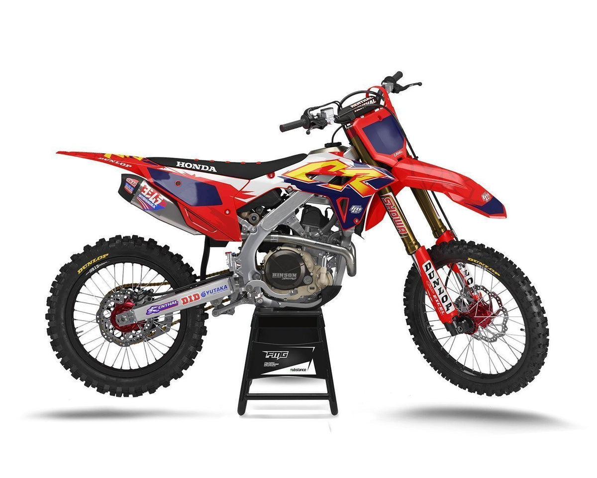 Honda CRF/CR Classic Retro Navy Graphics Kit