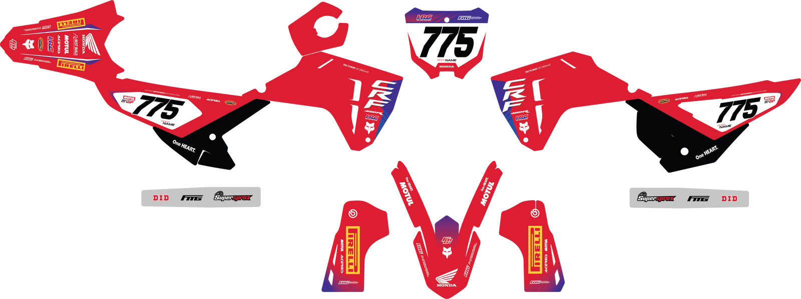 Honda CHROME CRF/CR Graphics Kit