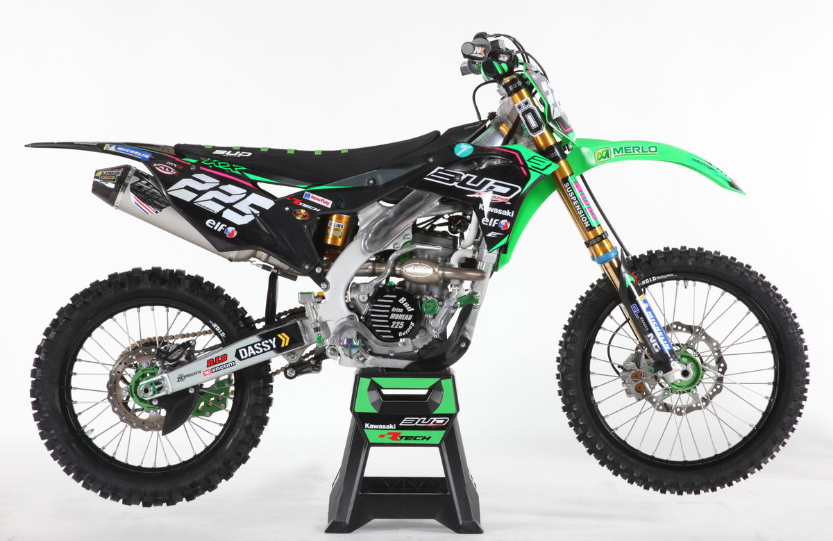 Bud KX Green Kawasaki Graphics Kit