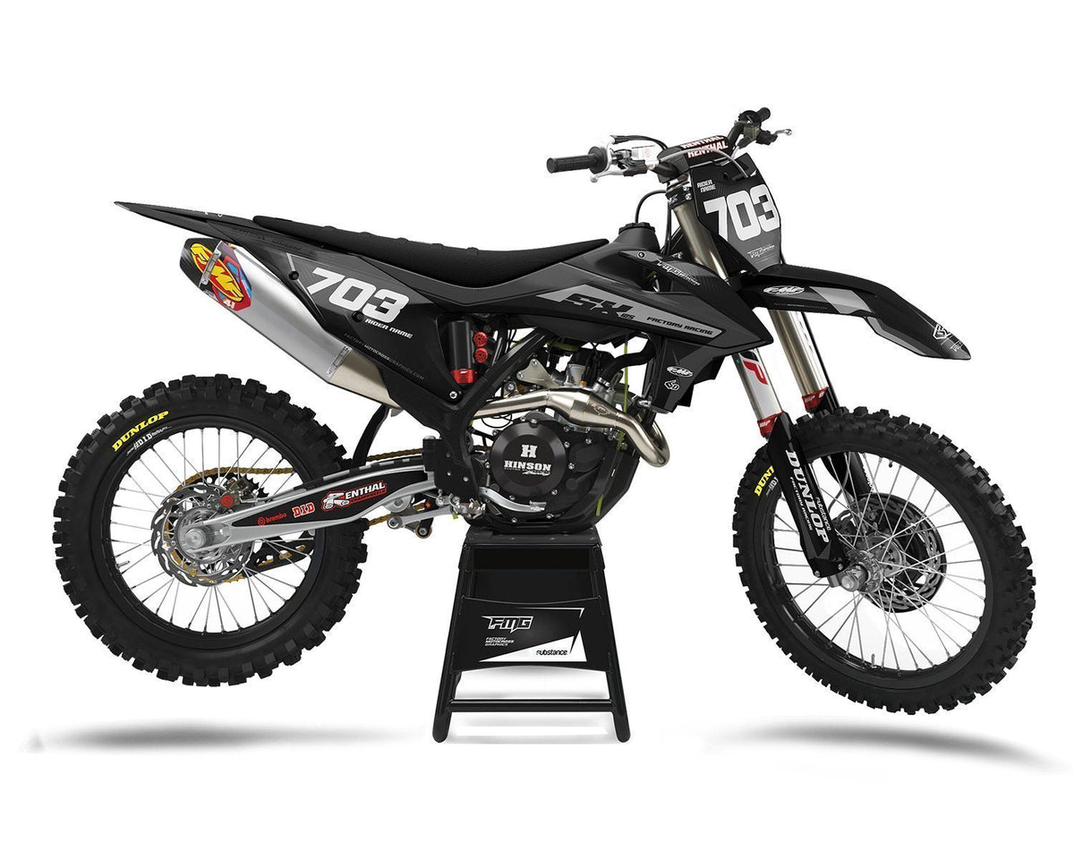 Black Grey Fits KTM MX Decals