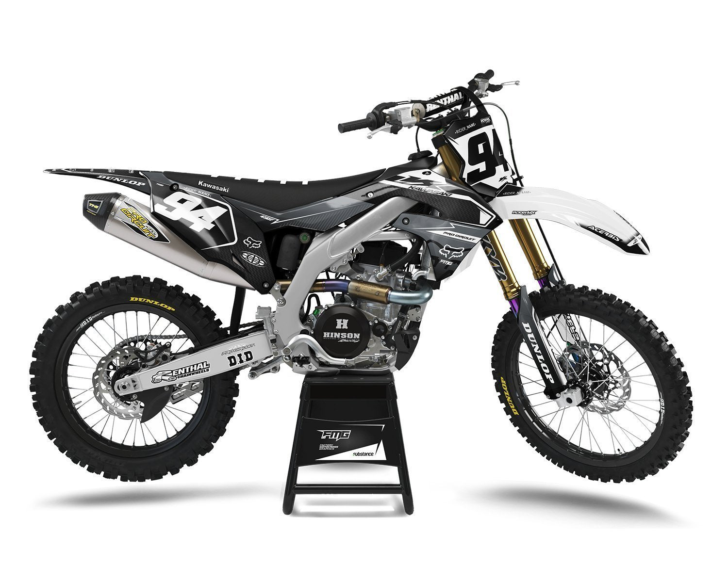 KXF Motocross Graphics White