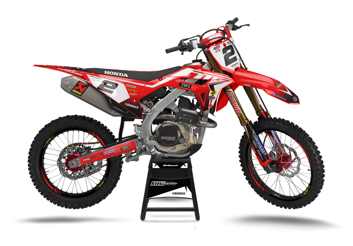 Honda CRF/CR Hybrid Red Factory Graphics Kit