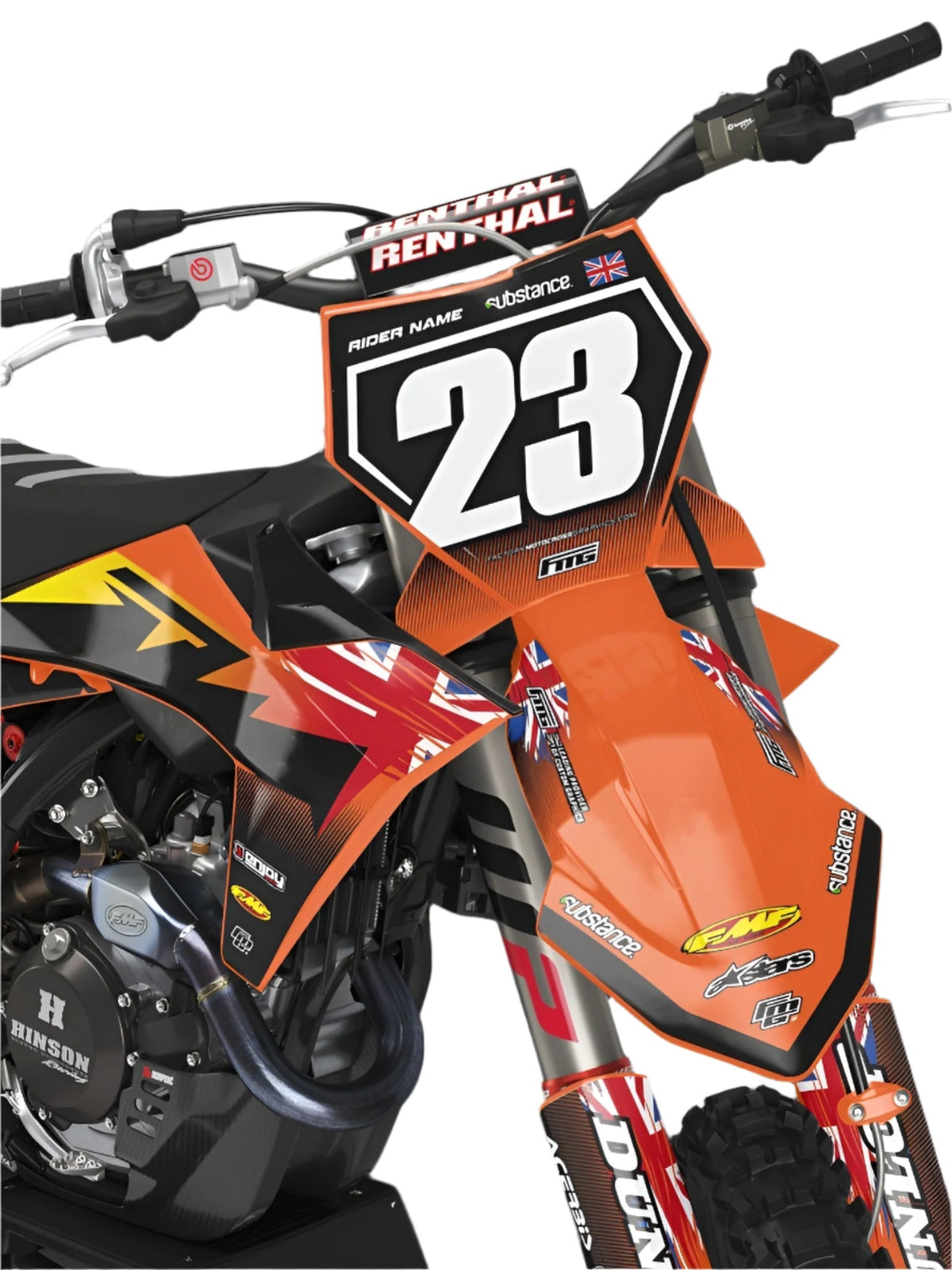Fits KTM Velocity GB Black &amp; Orange Graphics Kit