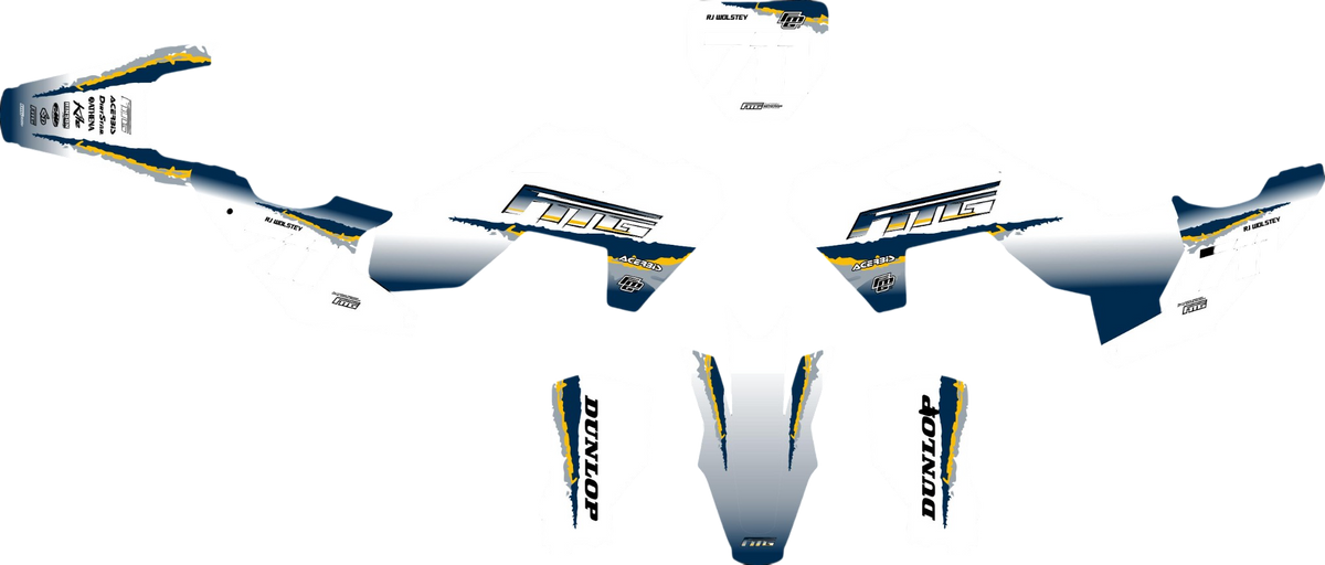 HUSOVARNA Team Acerbis White FACTORY GRAPHICS KIT