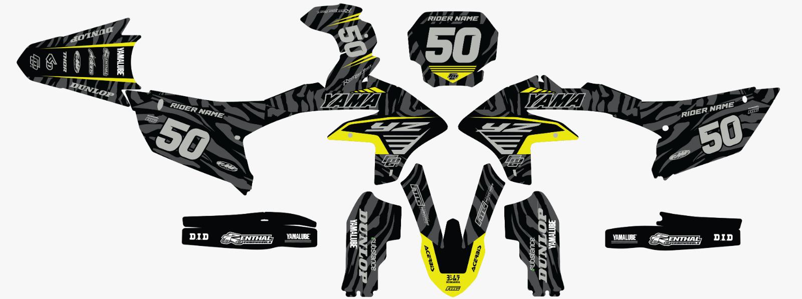 Yamaha Yellow Camo Graphics Kit