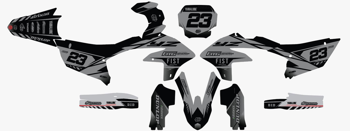 Yamaha Fist Grey Graphics Kit