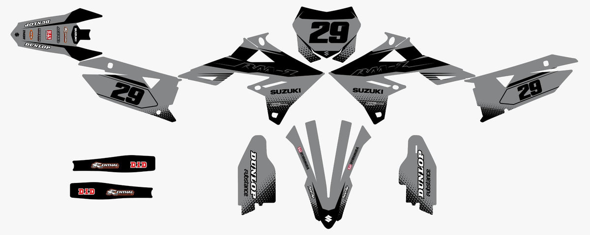Suzuki Grey Graphics Kit