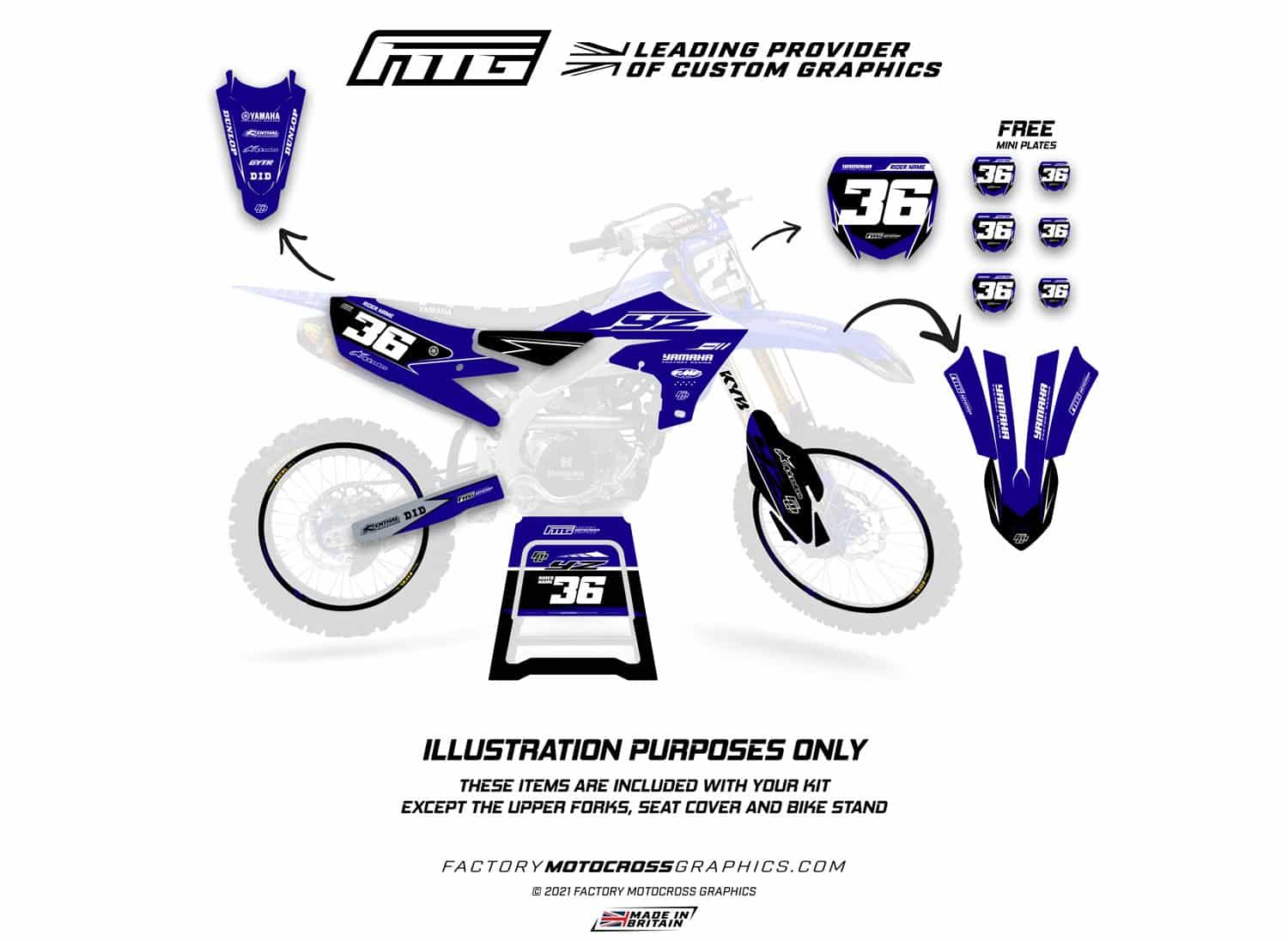 Yamaha White Graphics Kit